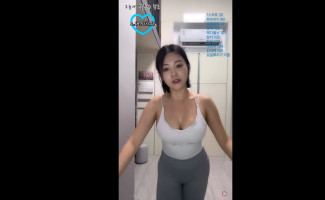 한국야동, BJ, 방송 아프리카 BJ쁘얀 오일플레이 레깅스..이제 슬슬 벗네요